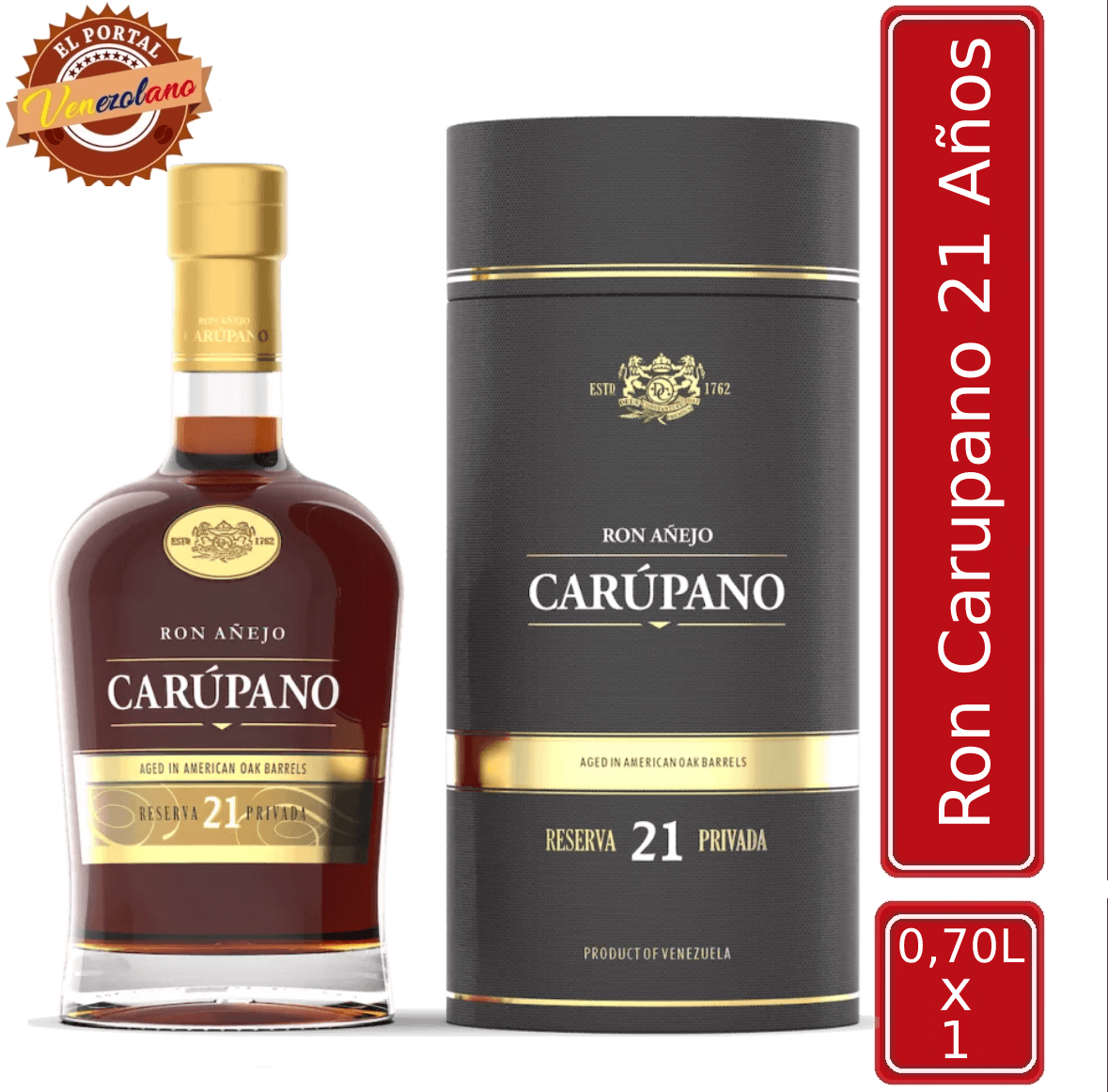 Ron Carúpano Reserva Privada  21 Años  Venezuela