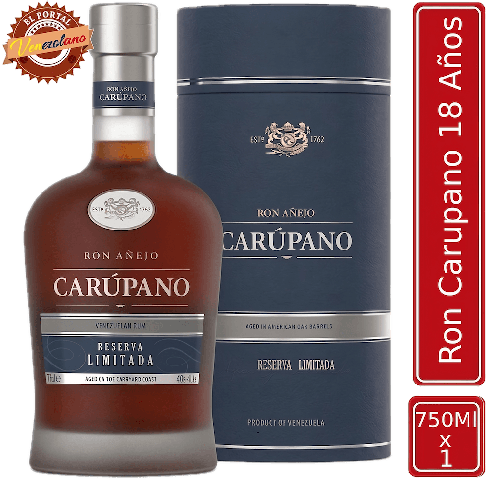 Ron Carúpano Reserva Limitada 18 años venezolano, disponible en Colombia