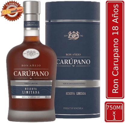 Ron Carúpano Reserva Limitada 18 años venezolano, disponible en Colombia