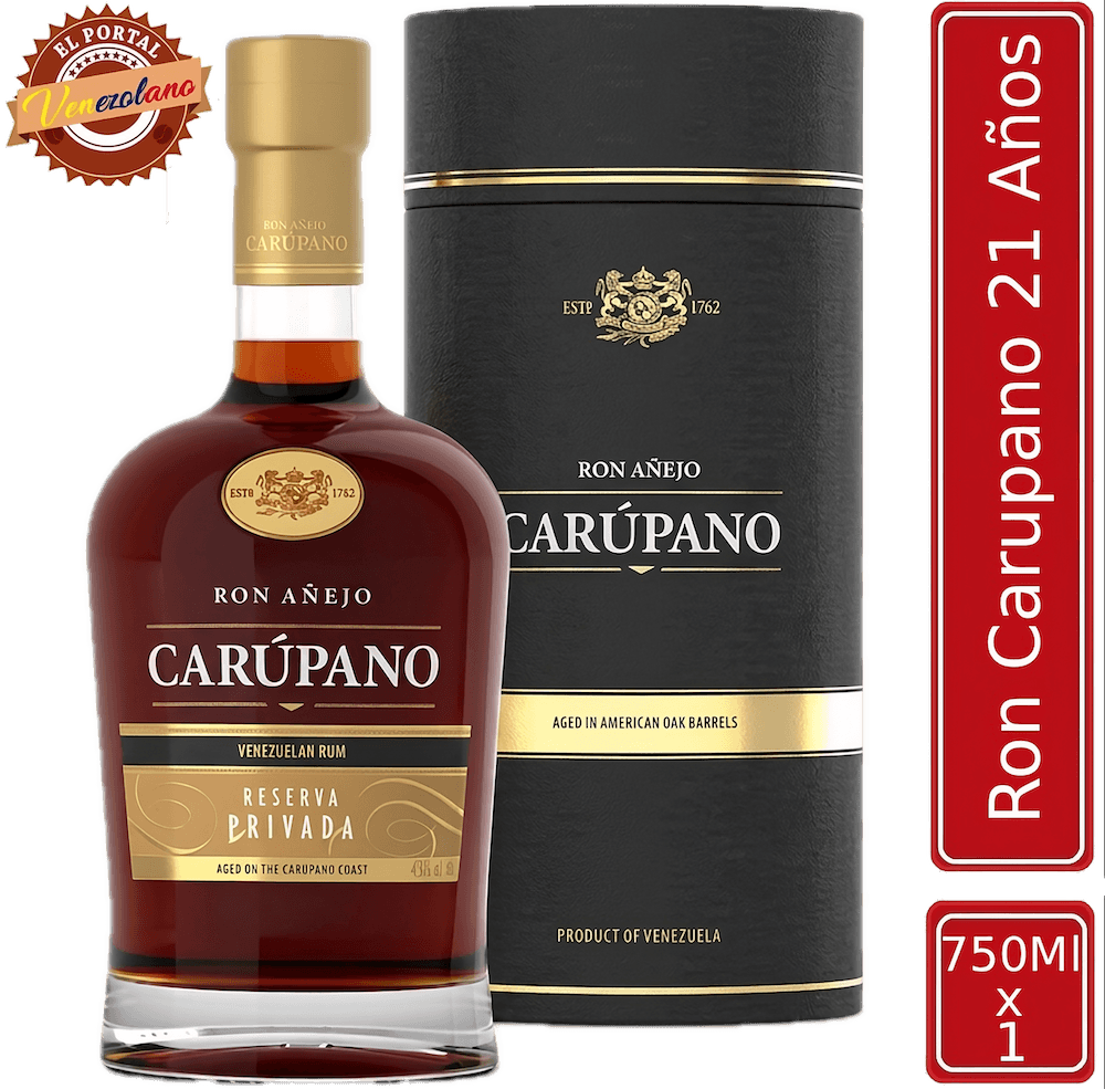 Ron Carúpano Reserva Privada 21 años venezolano, disponible en Colombia
