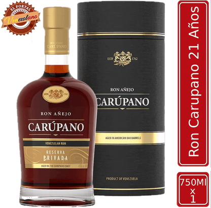 Ron Carúpano Reserva Privada 21 años venezolano, disponible en Colombia