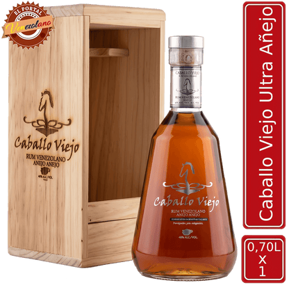 Ron Caballo Viejo ultra añejo venezolano, disponible en Colombia