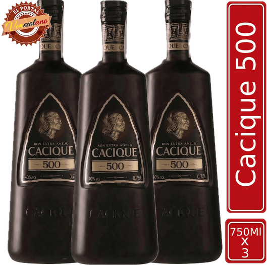 Ron Cacique 500 Venezuela x 3 Unidades
