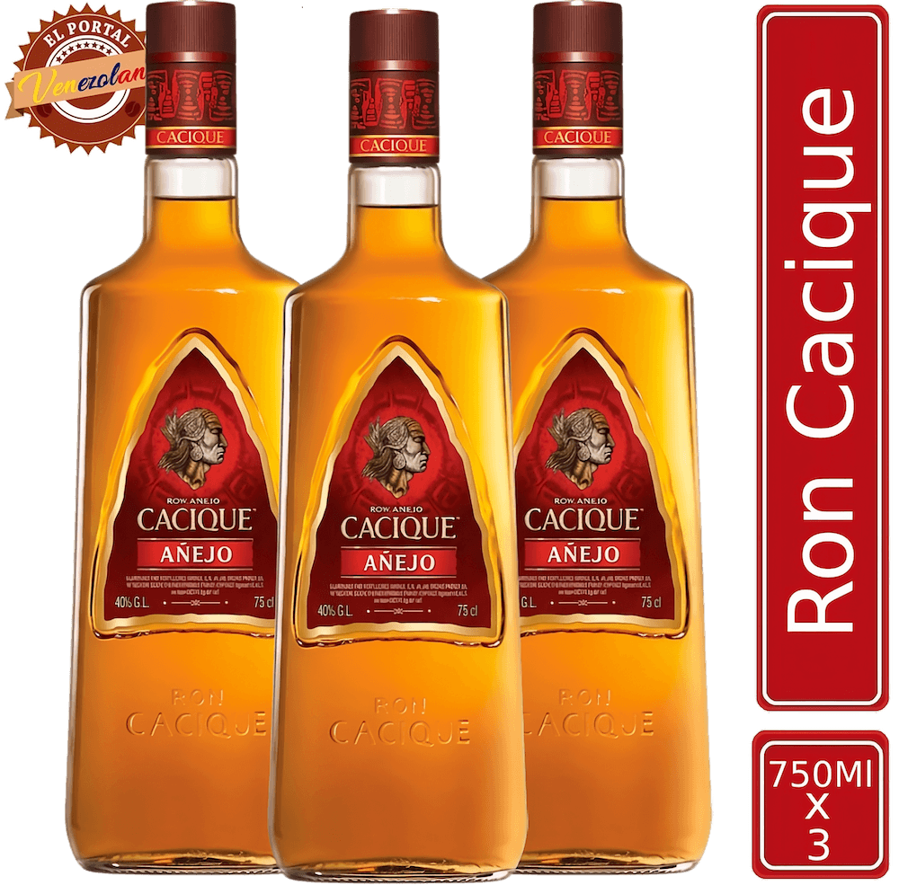 Ron Cacique Añejo Venezuela x 3 Unidades