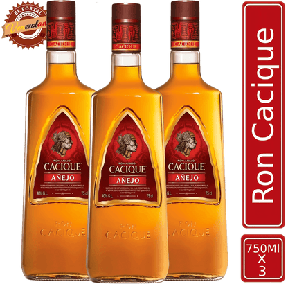 Ron Cacique Añejo Venezuela x 3 Unidades