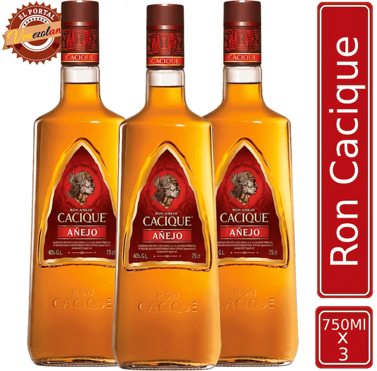 Ron Cacique Añejo Venezuela x 3 Unidades