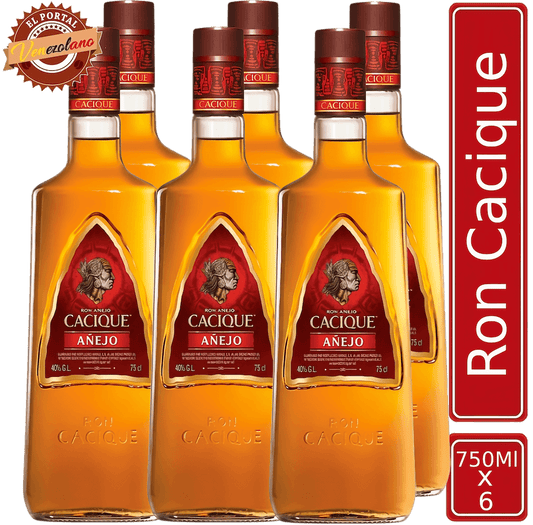 Ron Cacique Añejo Venezuela x 6 Unidades