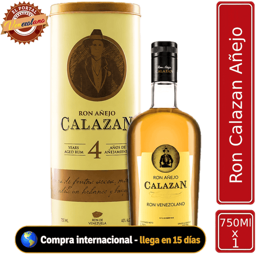Ron Calazán añejo 4 años venezolano, disponible en Colombia