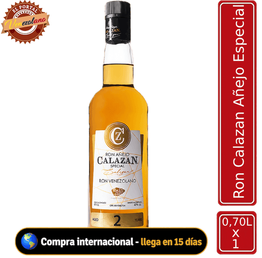 Ron Calazán añejo especial venezolano, disponible en Colombia