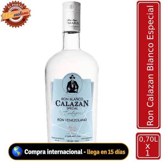 Ron Calazán blanco especial venezolano, disponible en Colombia