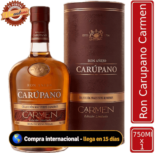 Ron Carúpano Carmen edición limitada venezolano, disponible en Colombia