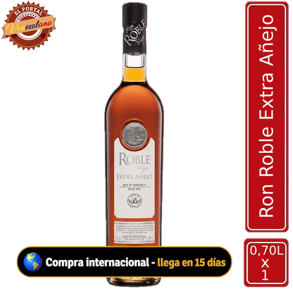 Ron Roble Extra Añejo venezolano, disponible en Colombia