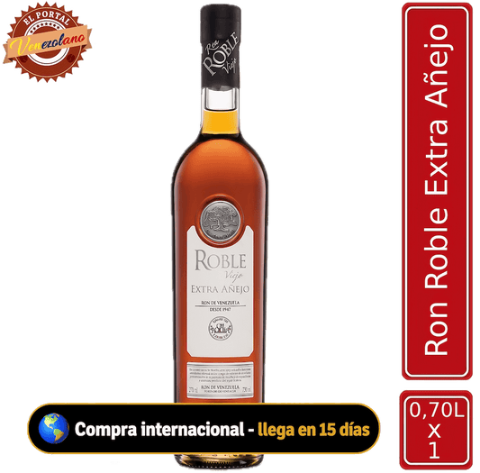 Ron Roble Extra Añejo venezolano, disponible en Colombia