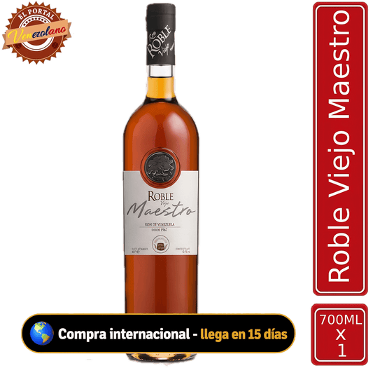 Ron Roble Maestro venezolano, disponible en Colombia