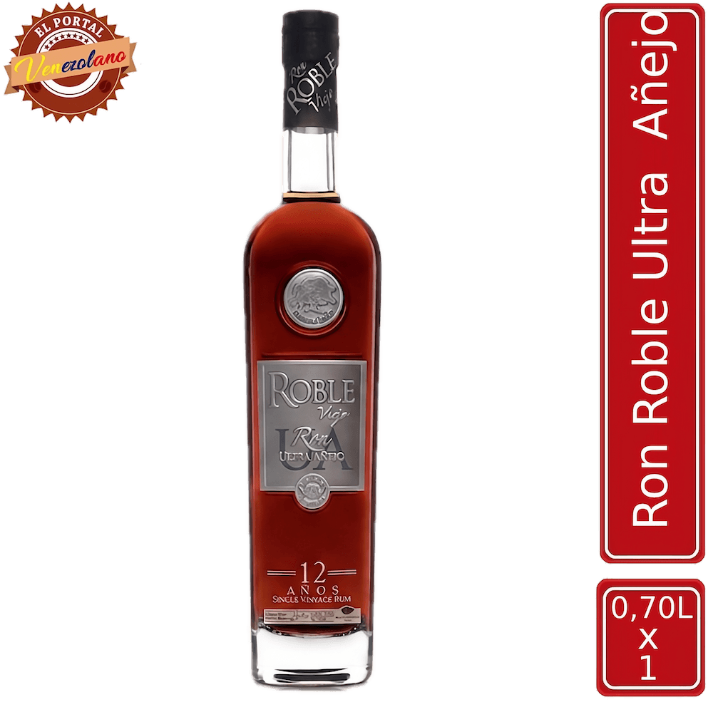 Ron Roble Ultra Añejo venezolano, disponible en Colombia