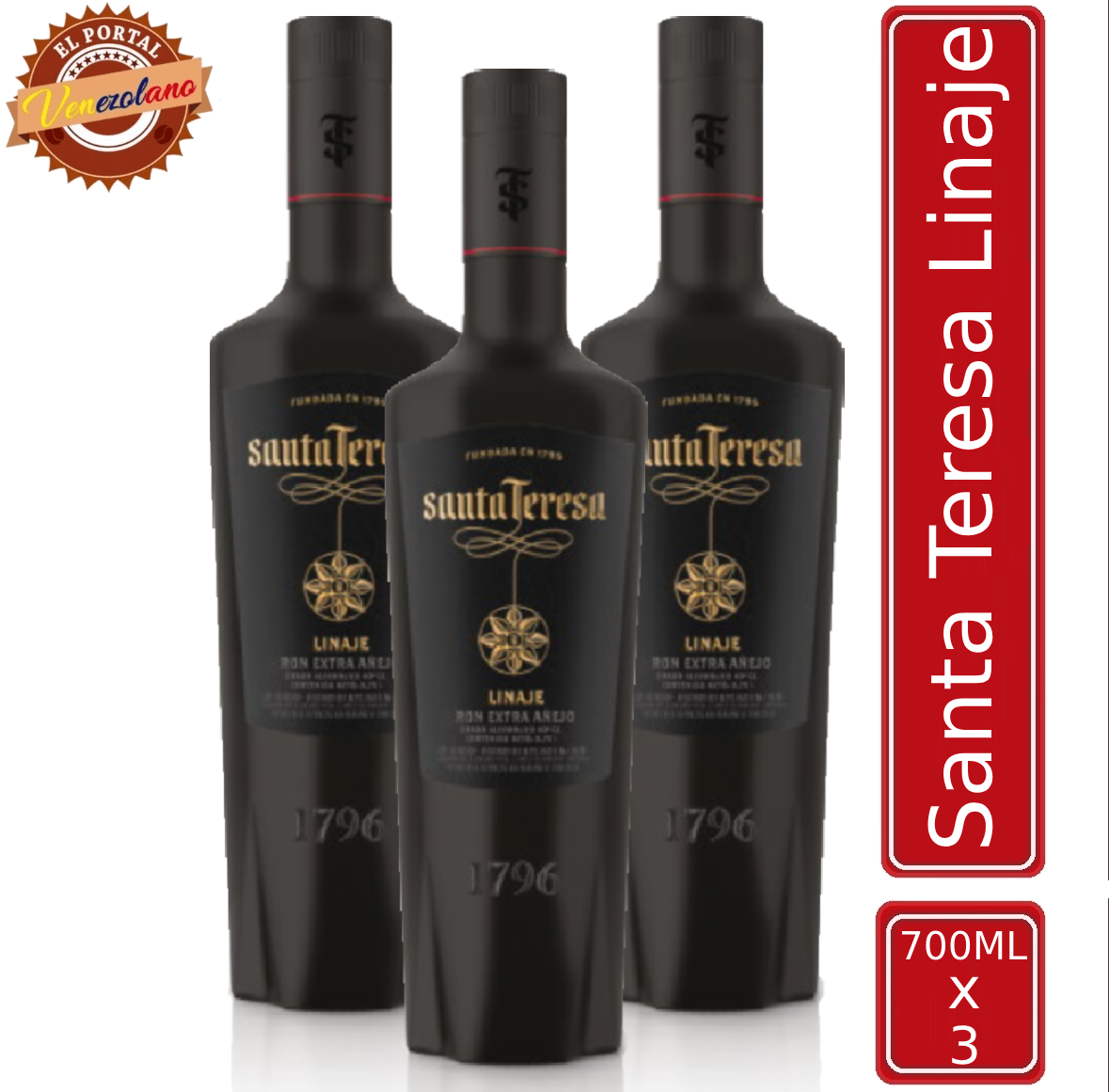 Ron Santa Teresa Linaje Venezuela x 3