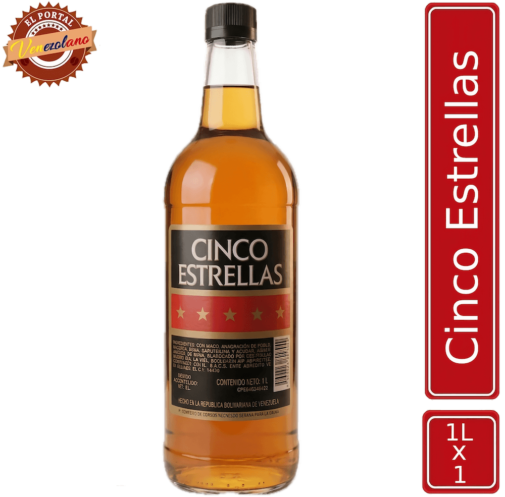 Ron Cinco Estrellas  1L Venezuela