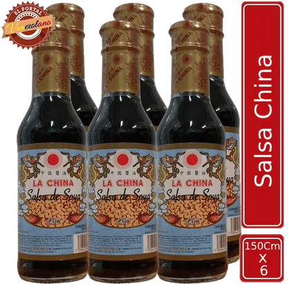 Pack de 6 salsa de soya china 150 ml venezolana, disponible en Colombia