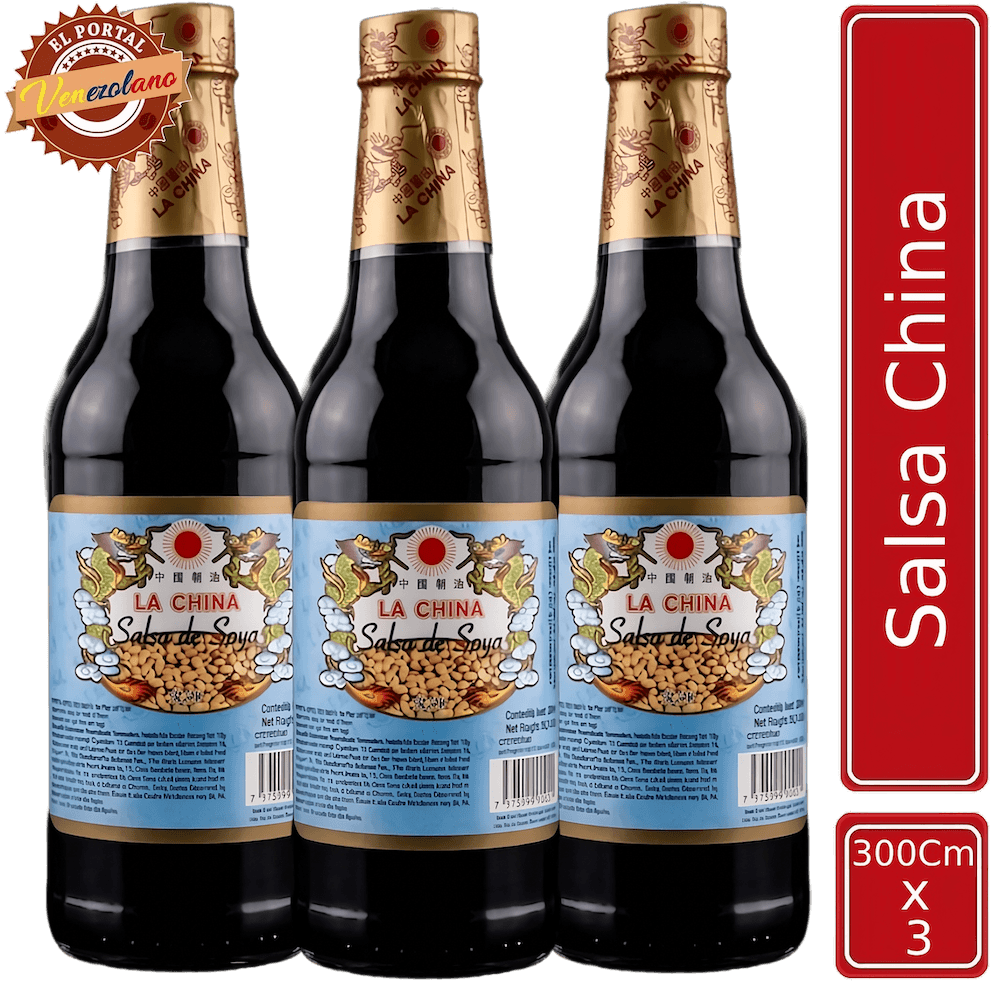 Salsa De Soya China 300 ML  Venezolana x 3