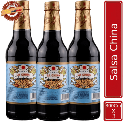 Salsa De Soya China 300 ML  Venezolana x 3