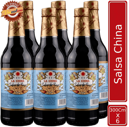 Pack de 6 salsa de soya china 300 ml venezolana, disponible en Colombia