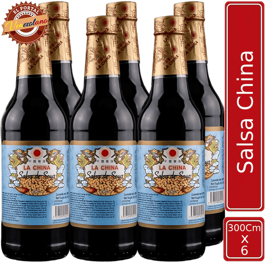 Salsa De Soya China 300 ML  Venezolana x 6