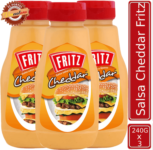Salsa Fritz Cheedar 240Gr Venezuela x 3 Unidades