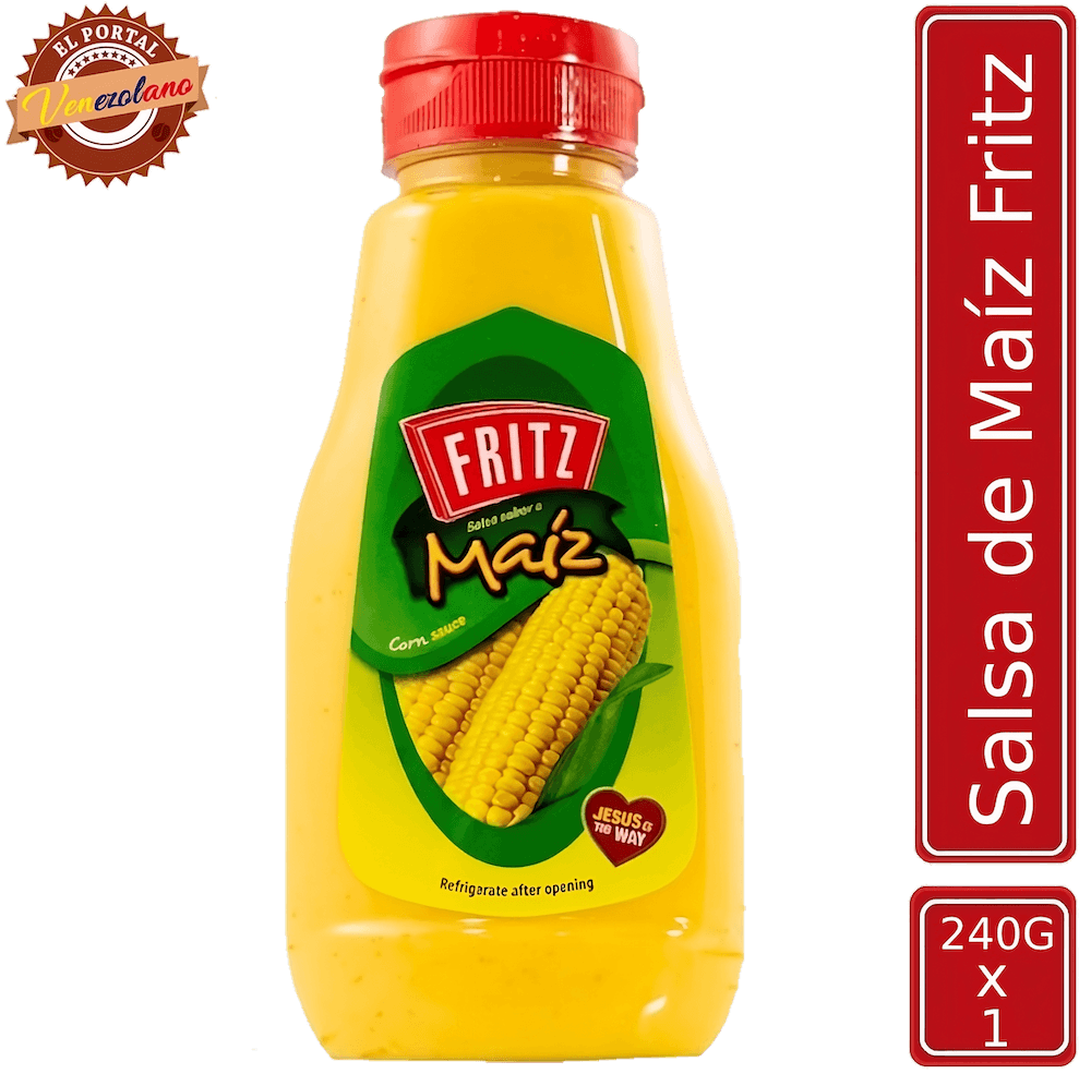 Salsa Fritz de maíz 240g venezolana, disponible en Colombia