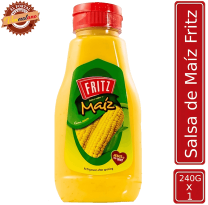 Salsa Fritz de maíz 240g venezolana, disponible en Colombia