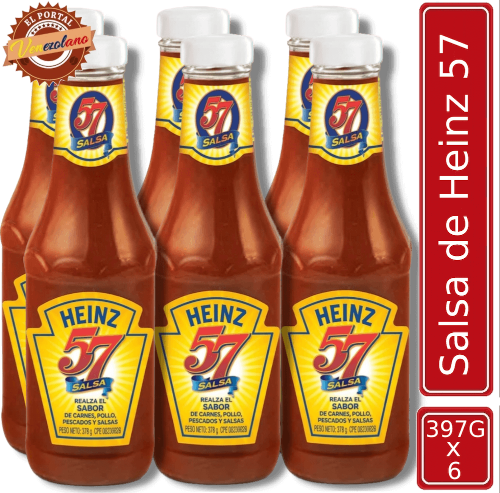 Pack de 6 salsa Heinz 57 venezolana, disponible en Colombia
