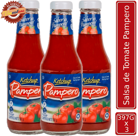 Salsa De Tomate Pampero 397 Gr Venezuela x 3 Unidades