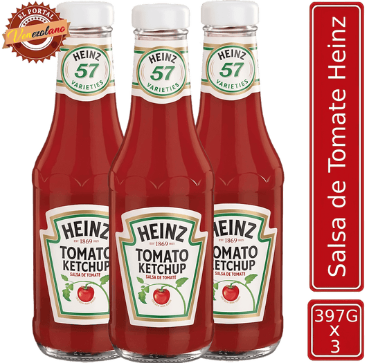 Salsa de Tomate Heinz 397 Gr Venezuela x 3 Unidades