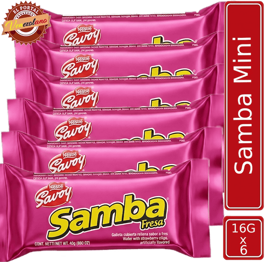 Samba  Mini Fresa Venezuela x 6 Unidades