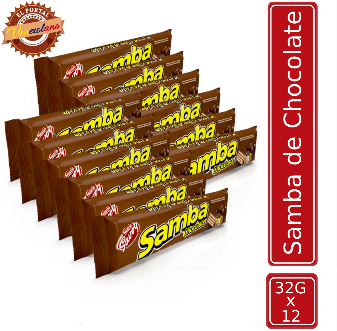 Samba  Wafer Chocolate Venezuela x 12