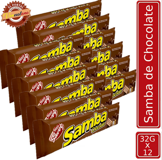 Samba  Wafer Chocolate Venezuela x 12 Unidades