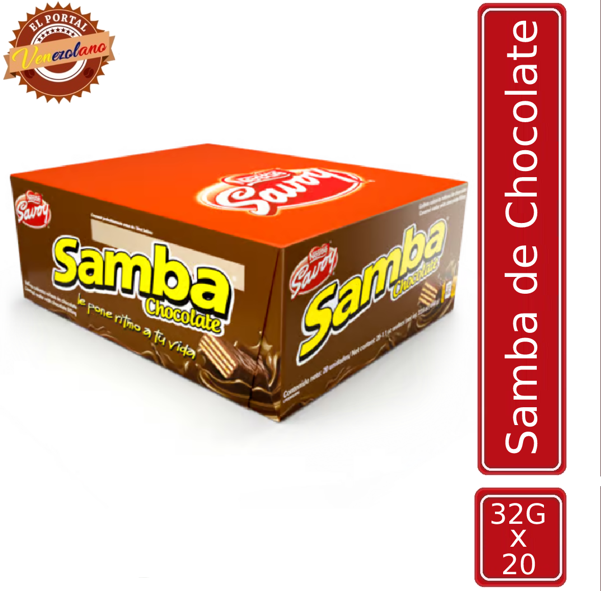 Samba  Wafer Chocolate Venezuela x 20