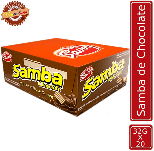 Samba  Wafer Chocolate Venezuela x 20 Unidades