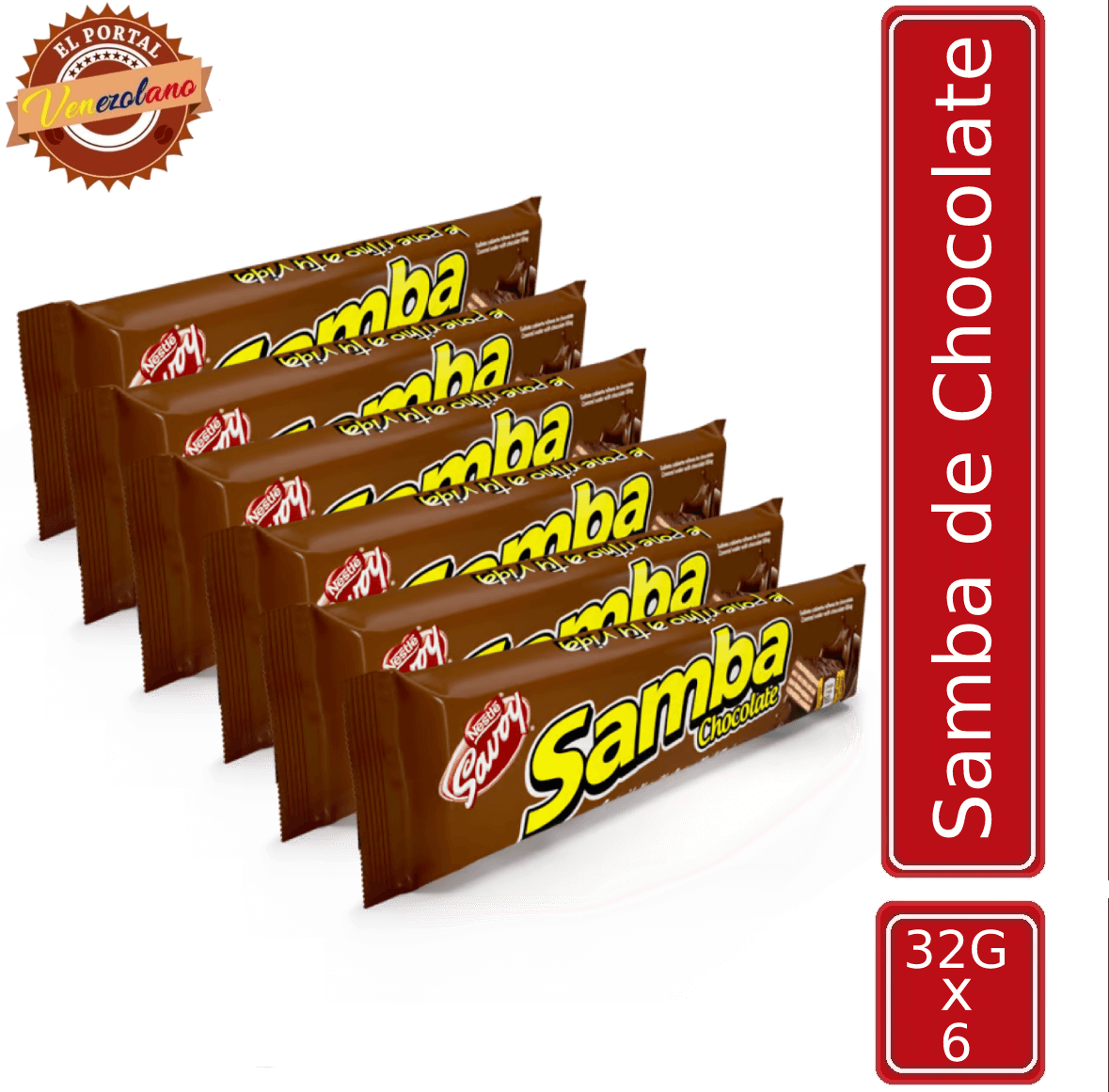 Samba  Wafer Chocolate Venezuela x 6