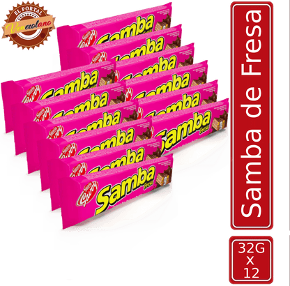 Samba  Wafer Fresa Venezuela x 12