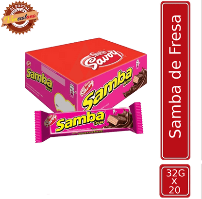 Samba  Wafer Fresa Venezuela x 20