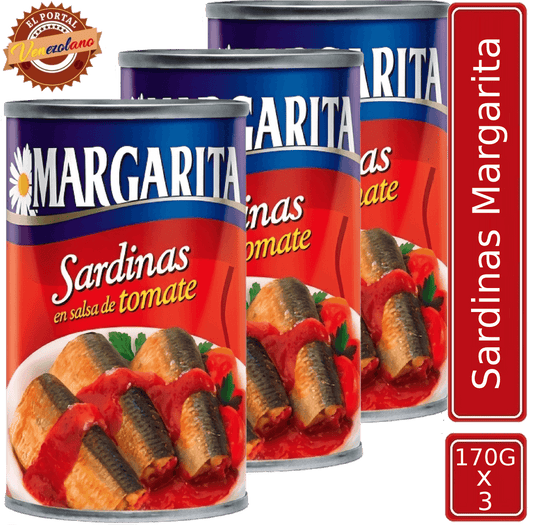 Sardina Margaritas en Salsa de Tomate Venezuela x 3