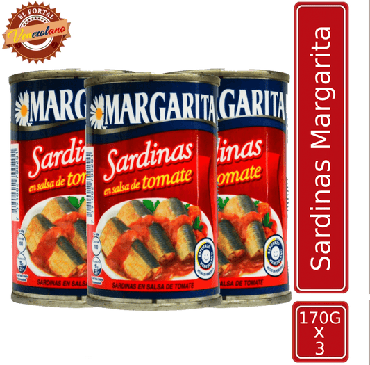 Sardina Margaritas en Salsa de Tomate Venezuela x 3