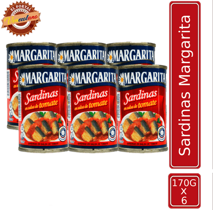 Sardina Margaritas en Salsa de Tomate Venezuela x 6