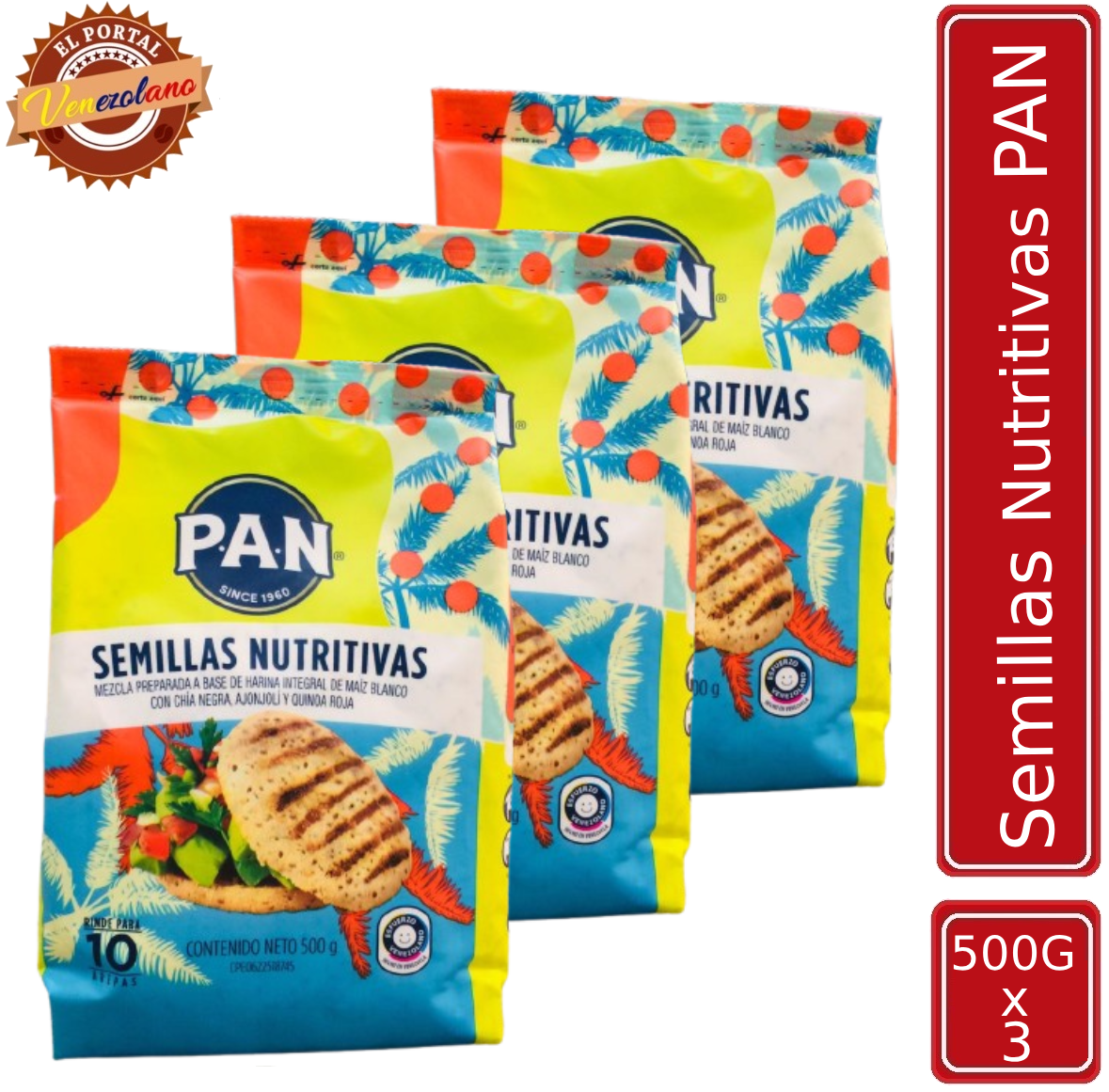 Mezcla Semillas Nutritivas P.A.N. Venezuela x 3