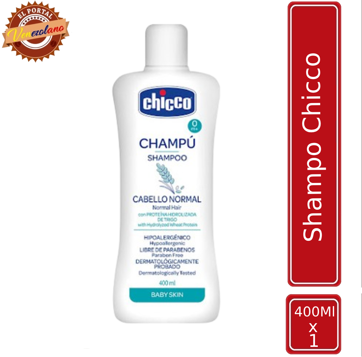 Shampoo Para Bebes Chicco Cabello Normal Original Venezuela