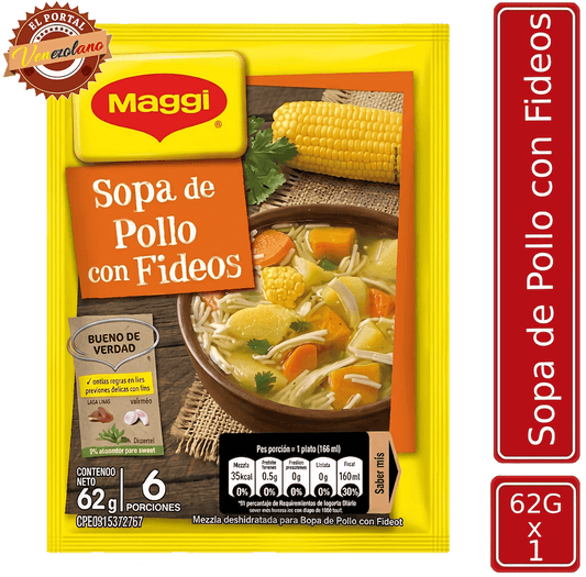 Sopa de Pollo con Fideos Maggi 62g Venezuela