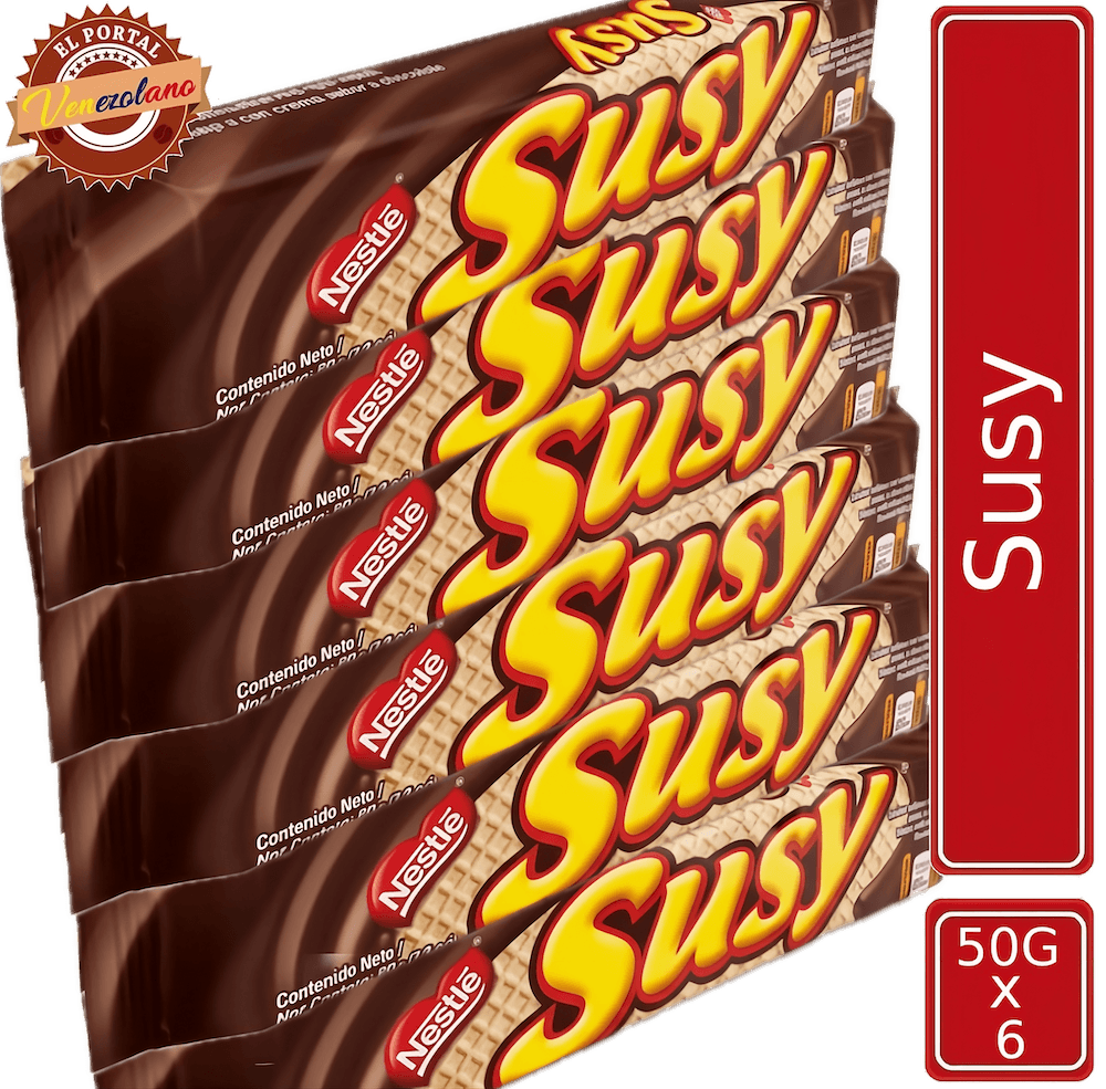 Pack de 6 galletas Susy Nestlé venezolanas, disponible en Colombia