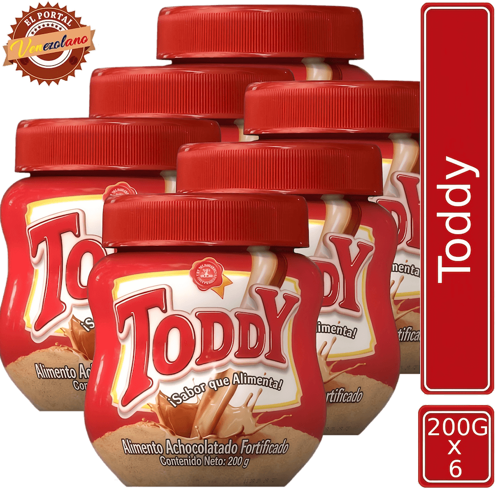 Toddy Venezolano 200g - Chocolate En Polvo Original x 6 Unidades
