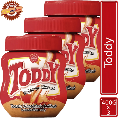 Toddy Venezolano 400g - Chocolate En Polvo Original x 3 Unidades