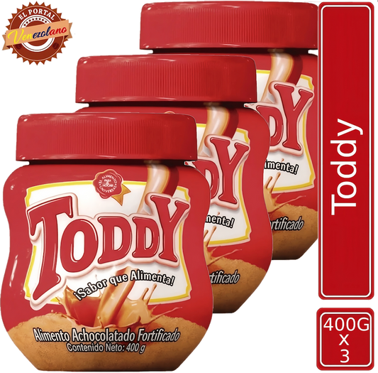 Toddy Venezolano 400g - Chocolate En Polvo Original x 3 Unidades